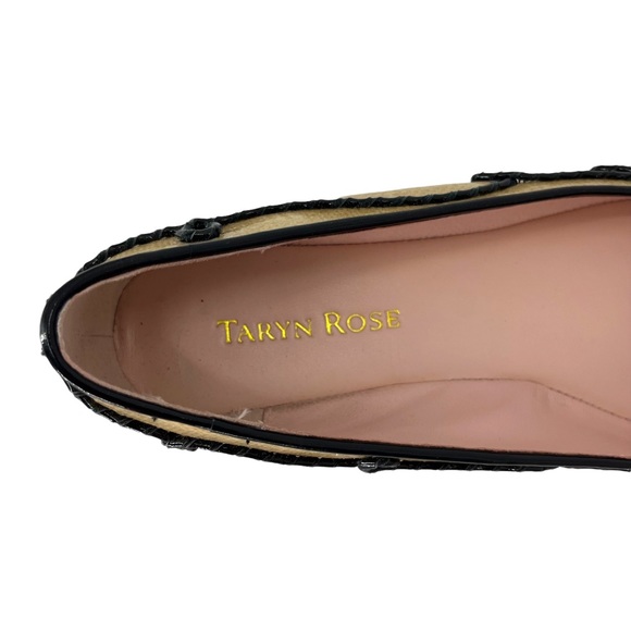 Taryn Rose Bubka Embroidered Coated Canvas Leather Flats Size 7.5 - Picture 9 of 13